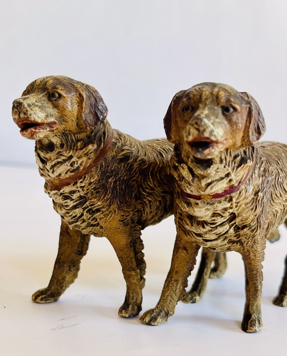 Couple de Saint Bernard  - plomb de Nuremberg -photo-4